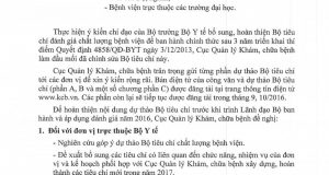 Công văn 1120/KCB-QLCL ngày 27/9/2016 về Góp ý dự thảo Bộ Tiêu chí Chất lượng bệnh viện 2016